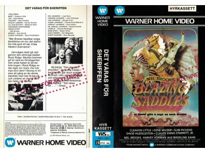 Det Våras För Sheriffen   /  Blazing Saddles  Instick  VHS